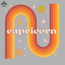 capricorn warm rainbow   70s capricorn zodiac sublimation png download