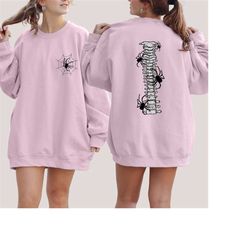 spider spine sweatshirt, halloween sweatshirt, halloween hoodie, halloween gift, spooky season sweatshirt, gift for hall