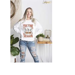 tis the season sweatshirt , halloween sweatshirt for women, women fall sweat ,fall season sweat, cute pumpkin hoodie, au