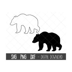 bear svg, bear clipart, bear silhouette svg, bear outline svg, bear png, mama bear svg bundle, bear cricut silhouette sv