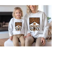 spooky mini spooky mama sweatshirt, spooky season hoodie, family halloween sweater, cute mama and mini halloween hoodie,