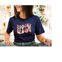 spooky season shirt, retro halloween shirt, spooky squad, cute spooky tshirt, halloween party, trendy halloween shirt,