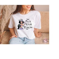 pick your poison shirt, witch shirt women, halloween shirt for women, halloween gift, fall halloween tee, halloween matc