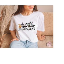 nightmare shirt, halloween nightmare, halloween movie characters shirt, halloween ghost tee, jack and sally shirt, hallo