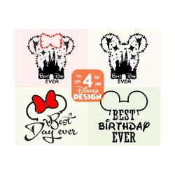 best day ever svg bundle / best birthday svg and png instant download for cricut and silhouette /  castle svg, / mouse s