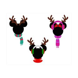 christmas deer svg /  deer winter / christmas svg, merry christmas, snow, xmas decor,silhouette/ winter with snowflakes/