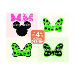 mouse bow svg bundle  / saint patricks day / mouse svg, pink bow, mini mouse head, mama mouse svg, instant download cut