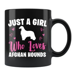 afghan hound girl mug, afghan hound girl gift, afghan hound mug