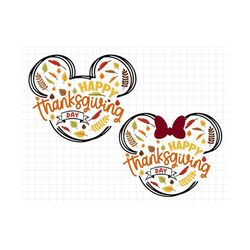 bundle happy thanksgiving svg, thanksgiving mouse, fall svg, happy fall svg, autumn mouse svg, svg, png files for cricut