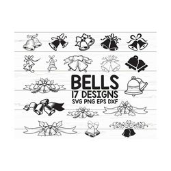 bells svg / bell svg / bells christmas / wedding bell svg / easter svg / clipart / decal / stencil / vinyl / cut file /