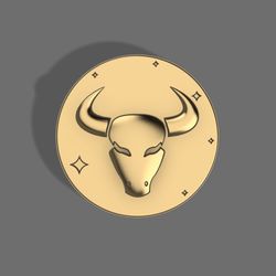 taurus sign stl file for cnc