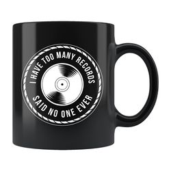 vinyl record gift, vinyl record mug, music lover gift