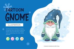 cute cartoon gnome. christmas art.