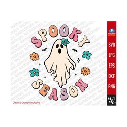 Spooky Season svg, Beautiful Ghost Png, Fall Png, Autumn Png, Halloween Png, Png for shirt, Retro Halloween Png