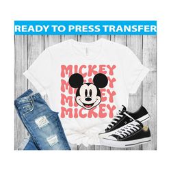 ready to press - disney transfers - colorful  mickey - dtf- iron on transfers  - disney - heat transfers - heat press