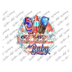 ice ice baby png, america, usa png, western, 4th of july, american flag,baby png, red white blue, ice cream, digital dow