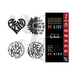 kindness svg bundle, in a world where you can be anything be kind svg, be kind svg, be kind heart png, kind shirt svg cu