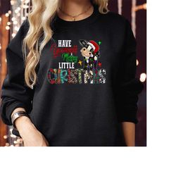 sweatshirt (5259) have yourself a merry little christmas cow lover sweatshirt xmas season funny heifer santa hat gift co