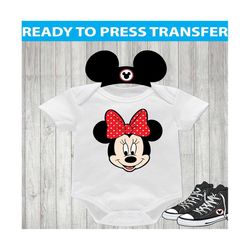 ready to press - disney transfers - colorful  minnie - dtf- iron on transfers  - disney - heat transfers - heat press