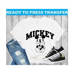 ready to press - disney transfers - colorful  mickey - dtf- iron on transfers  - disney - heat transfers - heat press