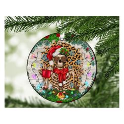 christmas skull ornament png sublimation design, western christmas ornament png,christmas skull png ,christmas skull png