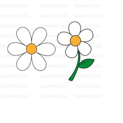 daisy svg bundle, daisy flower svg files for cricut, png  jpg  pdf  ai  instant download