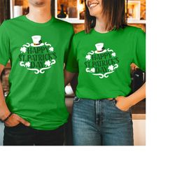 tshirt (173) happy st patricks day t-shirt funny saint patrick's day leprechaun hat irish shamrock clover men women matc