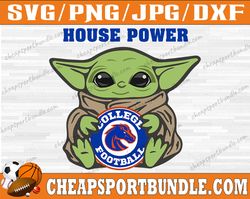 boise state broncos baby yoda svg, boise state broncos svg, ncaa teams svg, ncaa svg, png, dxf, eps, instant download