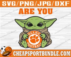 clemson tigers baby yoda svg, clemson tigers svg, ncaa teams svg, ncaa svg, png, dxf, eps, instant download
