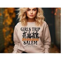 girls trip salem time to get wicked halloween sweatshirt, salem massachusetts witch sweatshirt, salem witch hoodie, sand