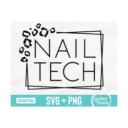leopard nail tech svg, cheetah nail technician svg, nail artist svg, nail salon svg, nail tech png sublimation design, n