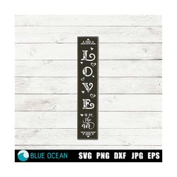 love valentine's day sign svg, love is in the air, porch sign svg, front door sign cut files