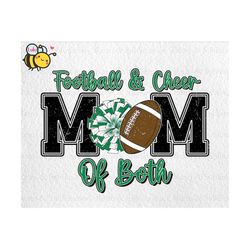 football and cheer mom of both png, cheer mom png, cheerleader mom png, game day football, football season png, football