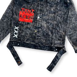 urban artistry: hand-painted jacket inspired by rapper xxxtentacion – embrace punk rock style