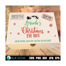 christmas eve box svg, christmas eve crate svg, diy, create your own box