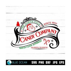 north pole candy company svg, candy company svg, chrismtas svg, candy cane