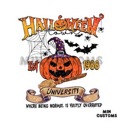 halloween town university est 1998 horror pumpkin svg file