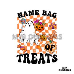 vintage bag of treats with ghost svg download file