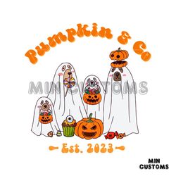 pumpkin and co ghost est 2023 svg cutting digital file