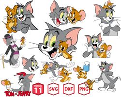 tom & jerry svg bundle, tom & jerry silhouette svg, tom svg, jerry svg