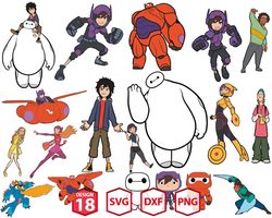 big hero svg bundle, baymax svg, big hero svg, big hero love clipart, png, svg