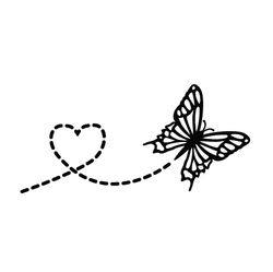 butterfly silhouette svg, png, jpg files. butterfly with path. digital download.