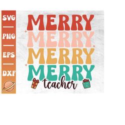 merry teacher svg | teacher christmas svg | teacher appreciation gift | christmas svg file for cricut | teacher shirt |