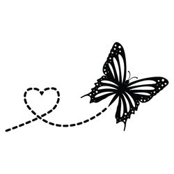 butterfly silhouette svg, png, jpg files. butterfly with path. digital download.