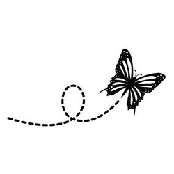 butterfly silhouette svg, png, jpg files. butterfly with path. digital download.