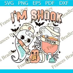 funny shook halloween nurse svg graphic design file