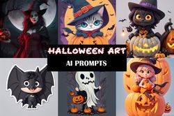hundreds of halloween ai art prompts: create spooky designs! midjourney prompts | leonardo ai | chatgpt | openai