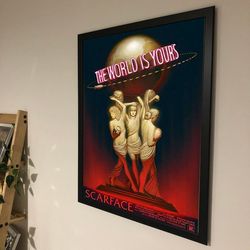 scarface the world is yours poster, noframed, gift.jpg