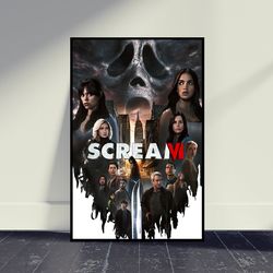 scream movie poster, scream vintage wall art, noframed, gift.jpg