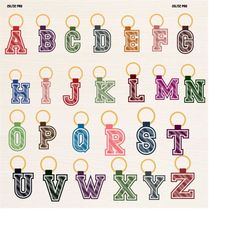 alphabet key fob svg, all letter bag tag fob template ,gift tags svg, leather keychain, alphabet keychain template, key